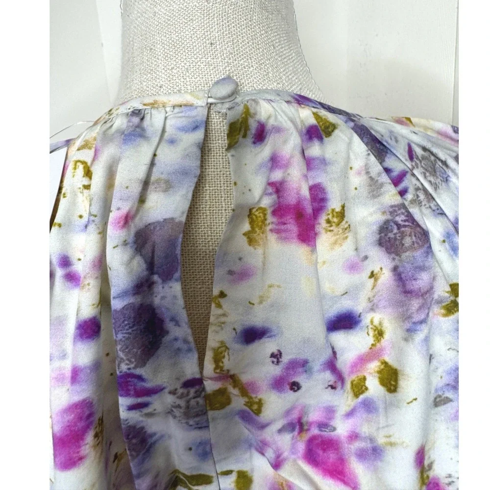 Flora Obscura x J. Crew Side Cut-Out Dress Kaleidoscope 12 NEW